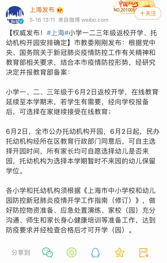 图片来源:微博@上海发布